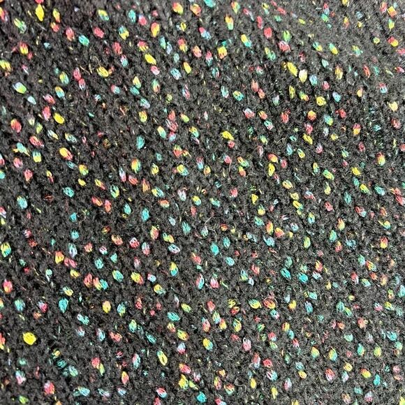 Intermix Wool Blend Sweater Womens Medium Tight Speckled Knit Puff Sleeve - Picture 3 of 9